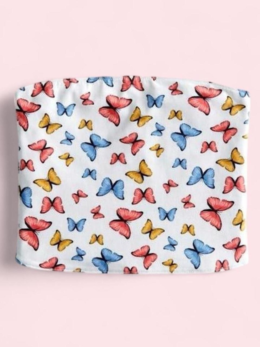 Hollister White Butterfly Tube Top